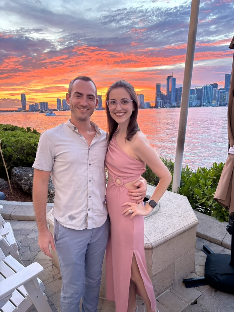 Carley and Ethan at sunset